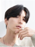 ナチュラルセンターパート七三分けニュアンスパーマカルマパーマ