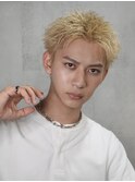スパイキーショート/ブロンド/ブリーチカラー/抜きっぱなし