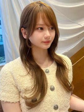 バイオレット 表参道店(Violet) 前髪顔まわり小顔似合わせミディアムレイヤーダブルカラー