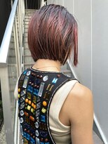 ケンジ 横浜(KENJE)&nbsp;切りっぱなしボブ/ルーツカラー/暖色/レッド/ミニボブ