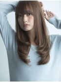 ミルクティーブロンド/デジタルパーマ/ダークブルー[池袋]