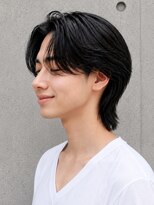 トゥルートラスト オムオム 甲府和戸(True Trust HOMME HOMME)&nbsp;メンズ アップバング センターパートウルフ 黒髪