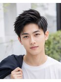 アップバングショートフェザーパーマニュアンスパーマ