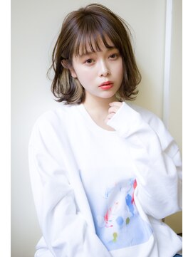 ライリー(riley) 外ハネボブ×藤井オリジナル大人のベージュイヤリングカラー