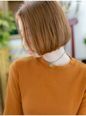 ■外国人風オレンジブラウン前下がりボブ52-3★戸頭10代20代30代