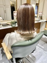 ネオリーブカフ 鶴ヶ峰店(Neolive caff)&nbsp;切りっぱなしボブ×ハイライト×ラベンダーアッシュ