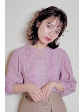 クシュ 所沢東口店(kusyu...) カーキグレージュマッシュショートボブフェザーバング(所沢442)