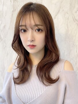 ルームバイシー 新宿(Loom. by Sea) 韓国風くびれミディアム/ショコラベージュ/ベビーバング