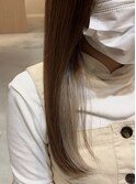 明るめグレージュインナーカラー
