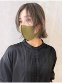 フェイスミニレイヤー_マグレージュカラーボブウルフ_ba337603
