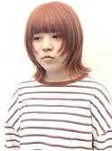 【KOKO_TOKYO】#オレンジ#ケアブリーチ#ウルフカット