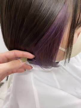 アオアクア バイ グルグル 小岩店(ao akua by GULGUL) ○ボブ×パープルイヤリング○