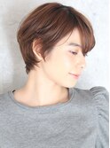 40代50代秋冬小顔前髪イメチェンアンブレラカラーショート