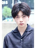 リップス レイ ギンザ(LIPPS Ray GINZA)&nbsp;センターパート×コンマバングツーブロックマッシュ