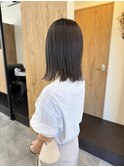 切りっぱなしボブ×メテオストレート×オリーブグレージュ