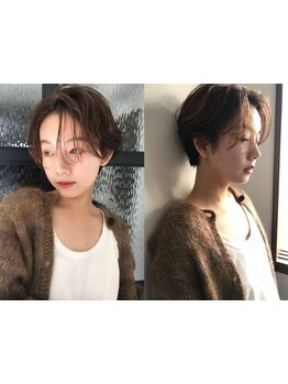 [高持続性カット]なら乾かすだけでいいシンプルなStyle♪小顔ショートも首筋が綺麗に見えて横顔も可愛い!!