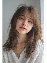 ラナ 新宿(lana)&nbsp;ミディアムレイヤーカット/シースルーバング【lana hair/新宿】