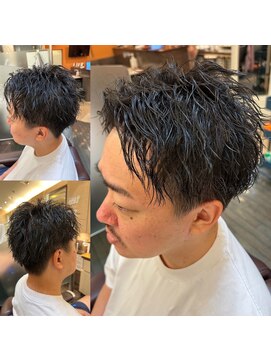 銀座マツナガ 神田店 ツイストスパイラルパーマ/マッシュ/センターパート/ツーブロ