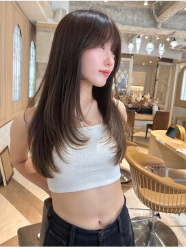 ロンドアリシア 金山(Lond Alexia) イヤリングカラー 縮毛矯正 韓国風 ダブルカラー 髪質改善5502