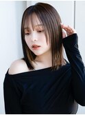 ☆レイヤーカット毛先ワンカールくせ毛風カール薄めバングデジパ