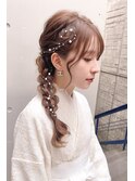 和装で可愛いパールアレンジ/髪質改善/ヘアセット/ヘアアレンジ