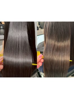 <髪質改善×白髪染め>*美容成分配合のグレイカラーだから艶を一緒に楽しめる*白髪ぼかしも人気◎［大和駅]