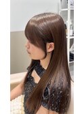 顔まわりカット/髪質改善/ショコラベージュ