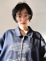 トゥコ(tuco)&nbsp;ミニボブブルーブラック抜け感カールヘアボブレイヤー姫カット