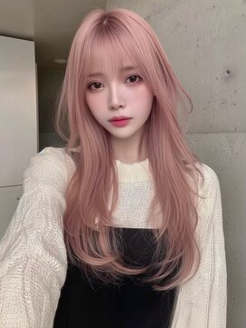 ランテルディ 渋谷(LANTERDIT) 【LANTERDIT/Risa】ピンクベージュ/ダブルカラー/レイヤー/前髪