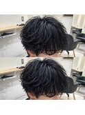 センターパート/ニュアンスパーマ曲がる縮毛矯正/横浜駅