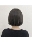 ボブ/ミニボブ/切りっぱなしボブ/グレージュ/松山美容室