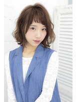 ミニヨン バイ ハピネス 高の原店(mignon by Happiness) 大人可愛いクリープパーマランダムウェーブボブ 奈良清水