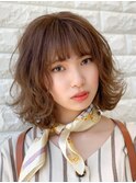 外ハネカジュアルボブ