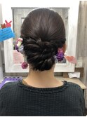 和装ヘアセット/ヘアメイク/ヘアアレンジ/編み込み/三つ編み
