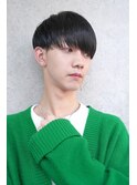 (joemi 新宿)重めバング 前下がりマッシュ 黒髪メンズヘア 近江