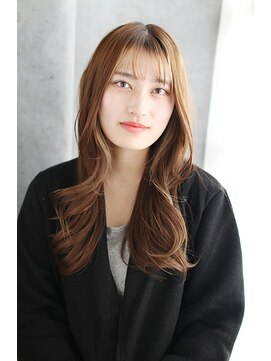 ヘアーアンドスマイル バル(hair&smile Baru) シースルーバングのゆるヨシンモリヘア