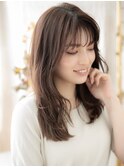 モテ髪アッシュオリーブ韓国風レイヤーロングa川口20代30代40代