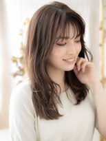 カバーヘア ブリス 川口(COVER HAIR bliss)&nbsp;モテ髪アッシュオリーブ韓国風レイヤーロングa川口20代30代40代