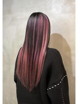 ルフレ 新宿本店1st(Reflet)&nbsp;ピンク×ブラックプルエクステ