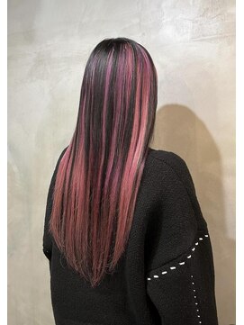 ルフレバイレミー 新宿店(Reflet by remmy) ピンク×ブラックプルエクステ