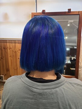 アニュー ヘア アンド ケア(a New hair&care) 20代30代40代大人ラピスラズリカラー耳掛け切りっぱなし大人ボブ