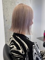 リムレスバイサンク 万代 新潟駅(LIMLESS by cinq) ミルクティーベージュレイヤーインナーカラーグレージュカラー