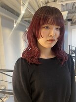 ヌープヘアーアイス(NUUP.hair ici)&nbsp;大人可愛いブリーチなし暖色レッド