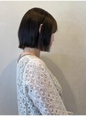 ぱつっとボブ　ショコラブラウン