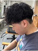 波巻きスパイラルパーマツイストパーマメンズマッシュパーマ