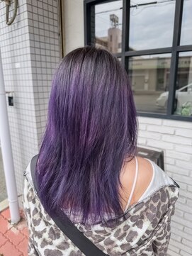 チェリッシュ(Cherish) 大人可愛いくびれヘアセミロングパープルヘア