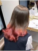 【Hono/STYLE藤沢】ピンクグラデーションエンドカラー