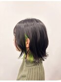 ボブ×インナーyellowgreen