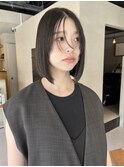 ボブ切りっぱなしボブミニボブ顔まわりカット/中西