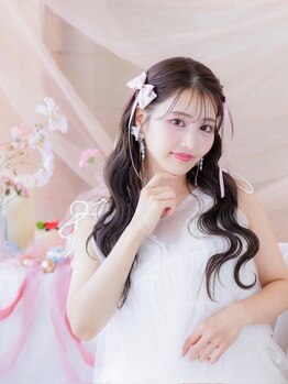 ヘアメイクサロンシャルメ(Hair Make Salon CHARMER)の写真/平日も朝8時~OK[ヘアアレンジ・ヘアセット¥1500~/ペア割ヘアセット¥1800~]ヘアアクセサリー多数ご用意◎